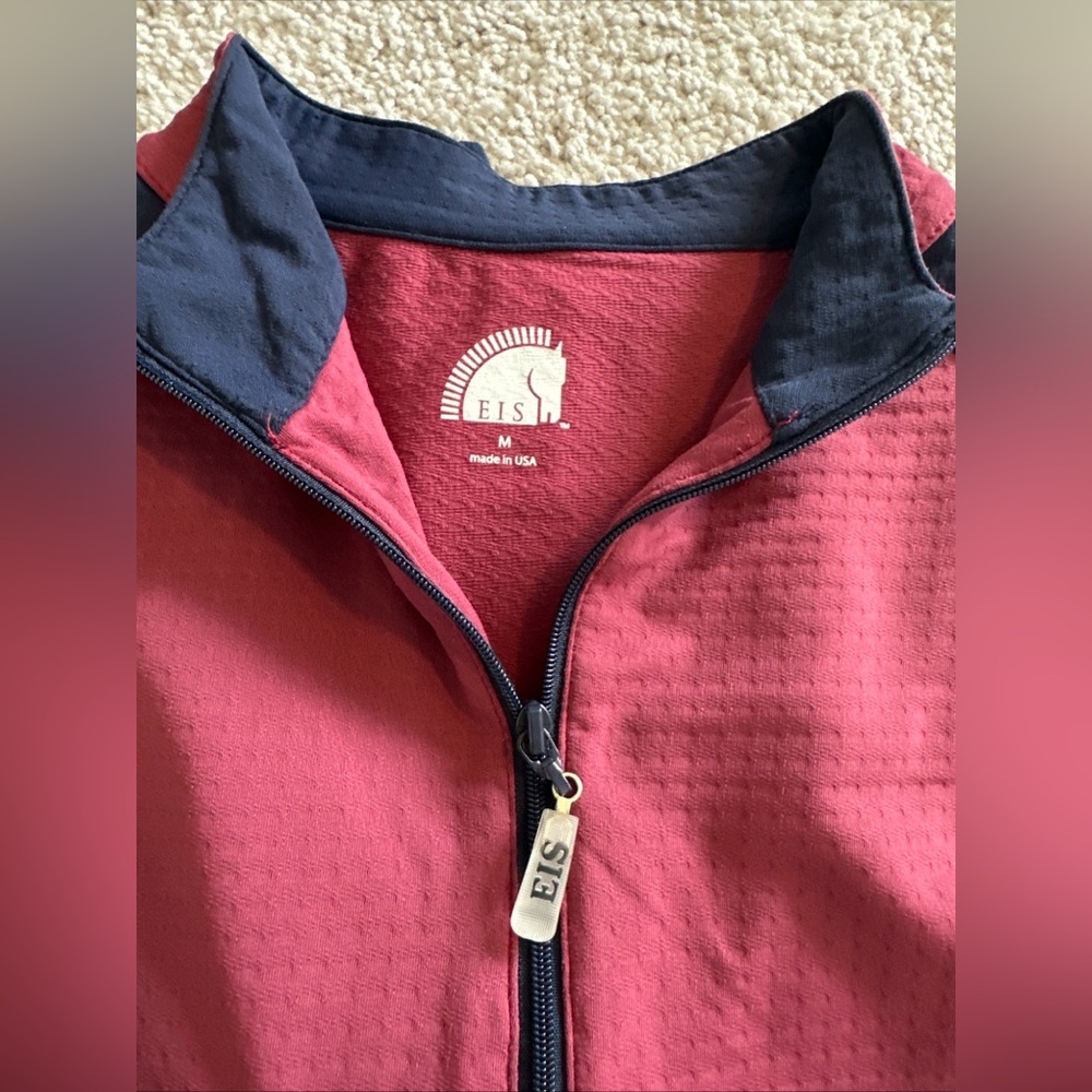 EIS Sun Shirt Womens Medium 1/4 Zip Burgundy Cooling Equestrian Riding Top - Picture 5 of 5